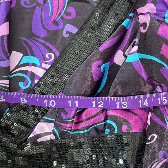 Guess Y2K Women's Satin Sequin Purple Hippie Boho Top Fairy Whimsy Festival Sml - Picture 7 of 7